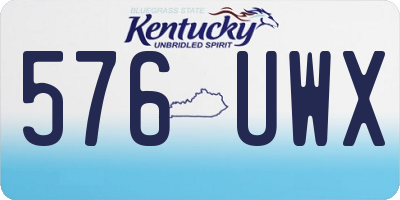 KY license plate 576UWX