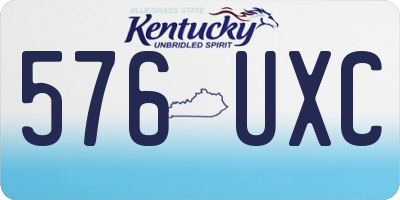 KY license plate 576UXC