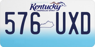 KY license plate 576UXD