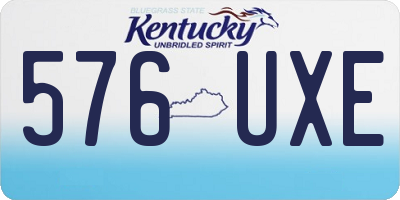 KY license plate 576UXE