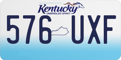 KY license plate 576UXF