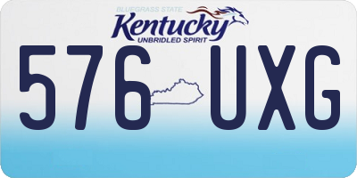 KY license plate 576UXG