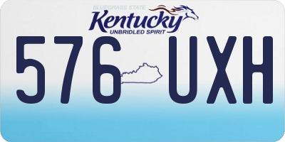 KY license plate 576UXH