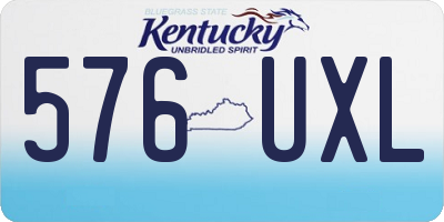 KY license plate 576UXL