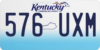 KY license plate 576UXM