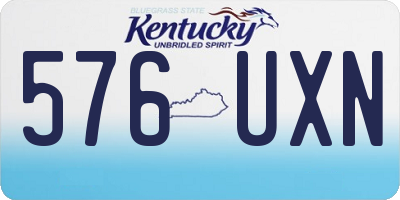 KY license plate 576UXN