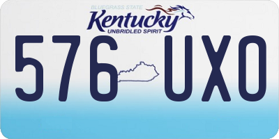 KY license plate 576UXO