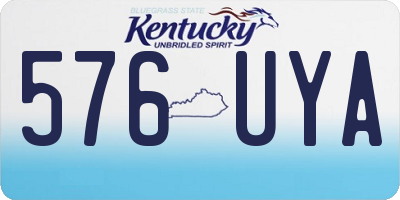 KY license plate 576UYA