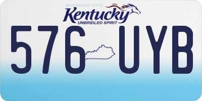 KY license plate 576UYB