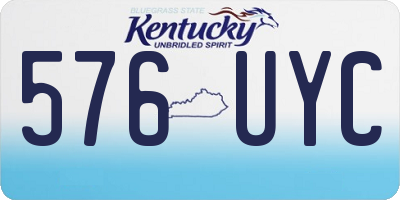 KY license plate 576UYC