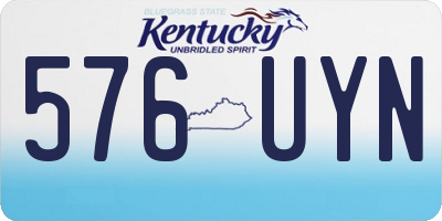 KY license plate 576UYN