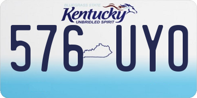 KY license plate 576UYO