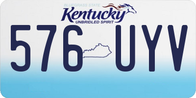 KY license plate 576UYV