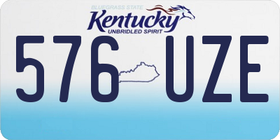 KY license plate 576UZE