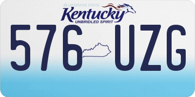 KY license plate 576UZG
