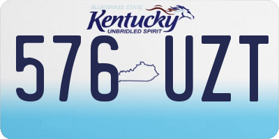 KY license plate 576UZT