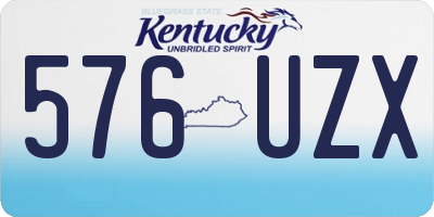KY license plate 576UZX