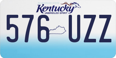 KY license plate 576UZZ