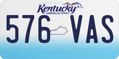 KY license plate 576VAS