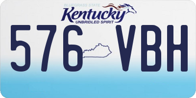KY license plate 576VBH