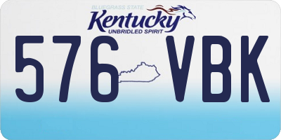 KY license plate 576VBK
