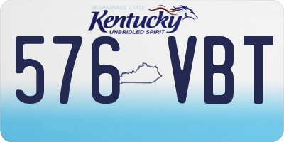 KY license plate 576VBT