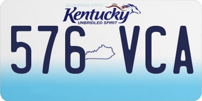 KY license plate 576VCA