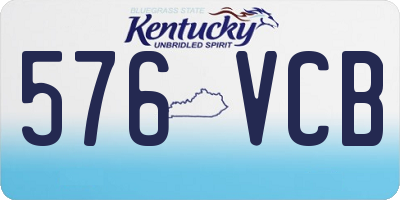 KY license plate 576VCB