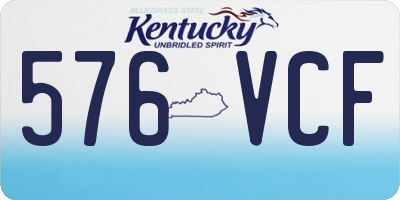 KY license plate 576VCF
