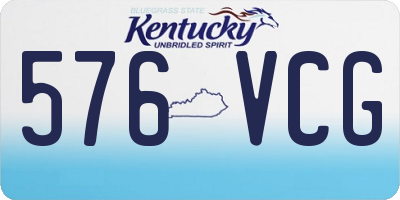 KY license plate 576VCG