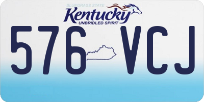 KY license plate 576VCJ