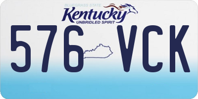 KY license plate 576VCK