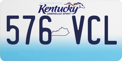 KY license plate 576VCL