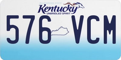 KY license plate 576VCM