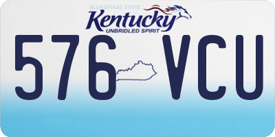 KY license plate 576VCU