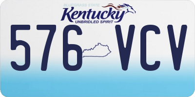 KY license plate 576VCV