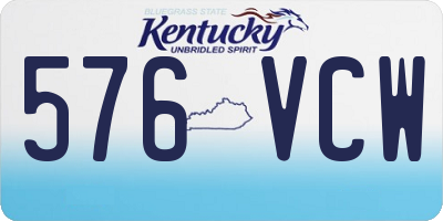 KY license plate 576VCW