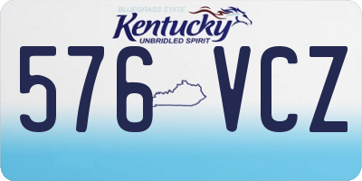 KY license plate 576VCZ
