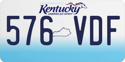 KY license plate 576VDF