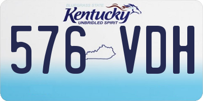 KY license plate 576VDH