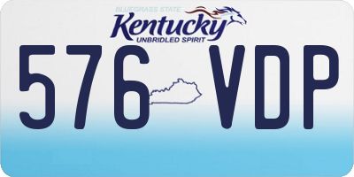 KY license plate 576VDP