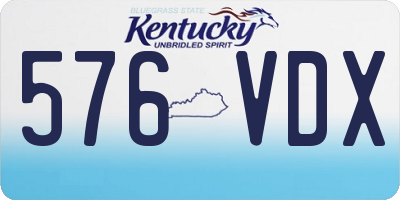 KY license plate 576VDX