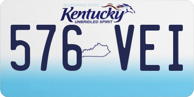 KY license plate 576VEI