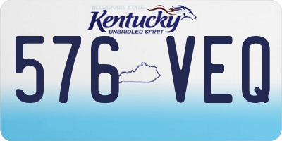 KY license plate 576VEQ