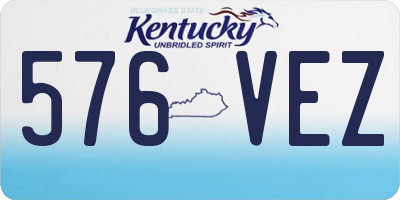KY license plate 576VEZ