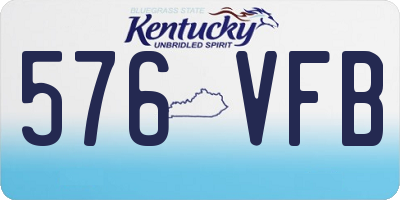 KY license plate 576VFB