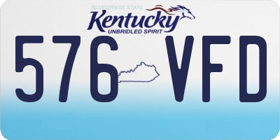 KY license plate 576VFD