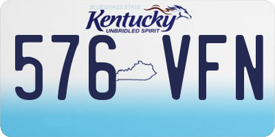 KY license plate 576VFN