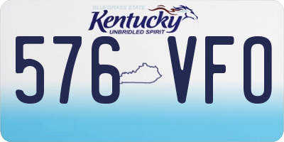 KY license plate 576VFO