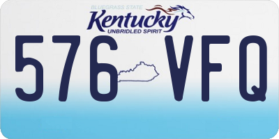 KY license plate 576VFQ